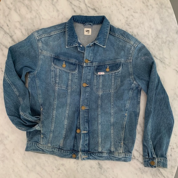 Lee x H&M denim jacket classic mid wash with slit pockets size M - Picture 6 of 13